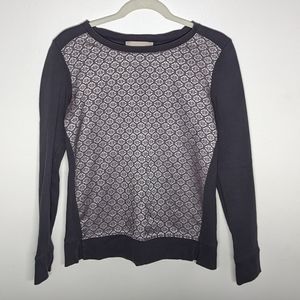 LOFT Gray Sweatshirt with Detailed Front
